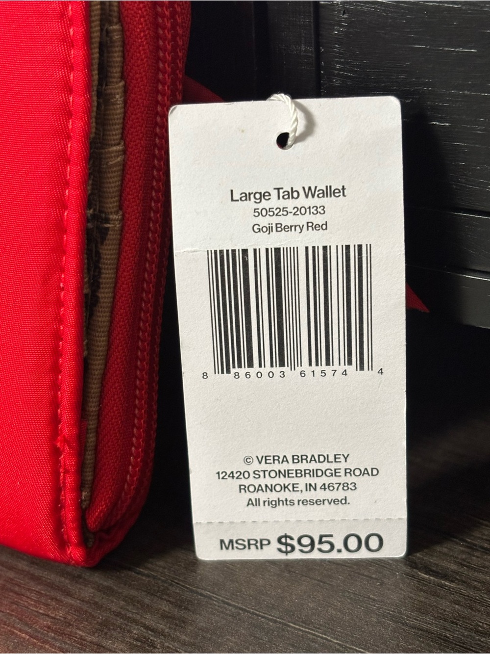 Red Vera Bradley Zip Around & Snap Closure Wallet - Picture 3 of 7